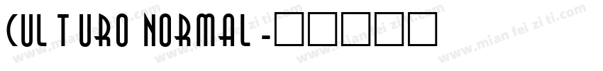 Culturo Normal字体转换